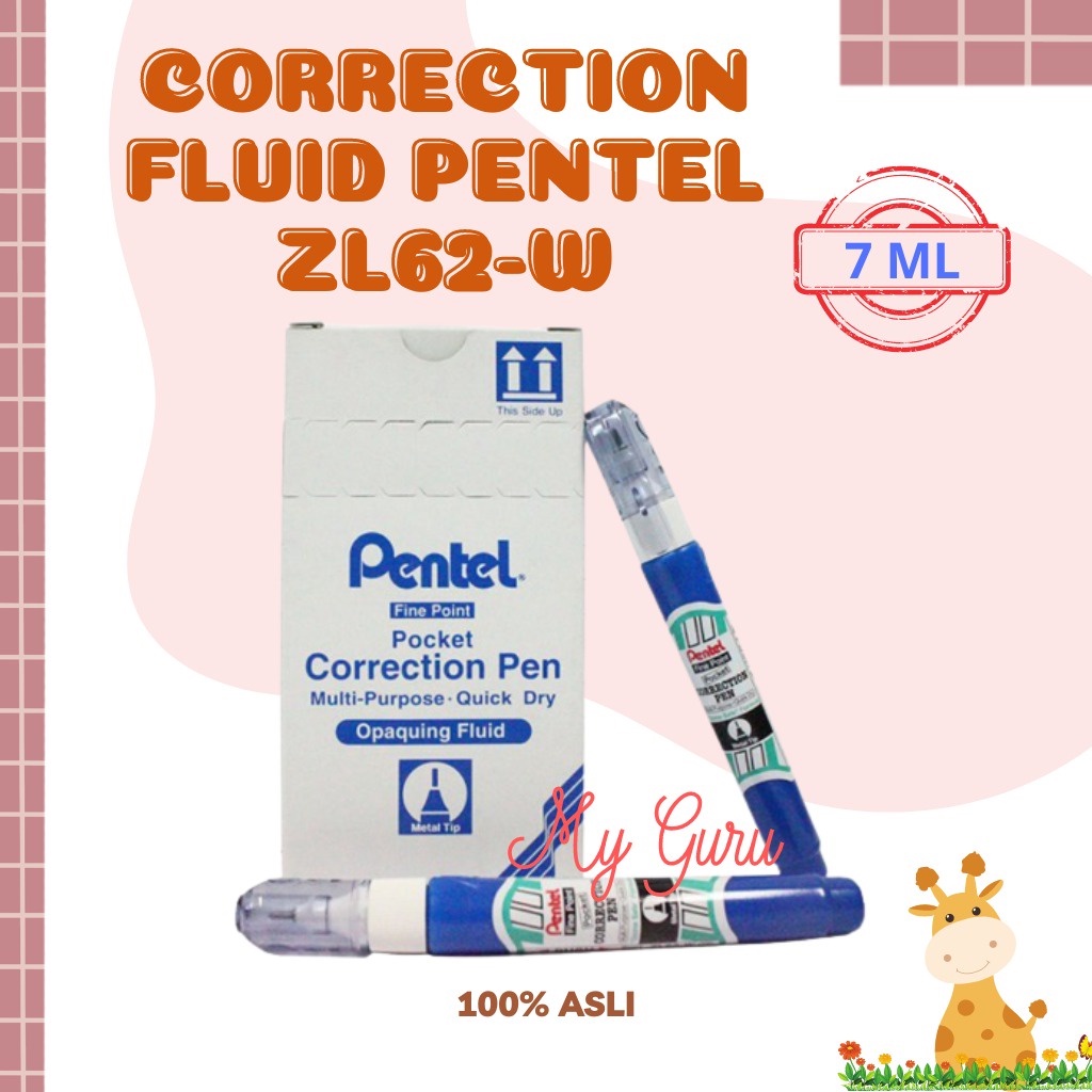 

[PCS] CORRECTION FLUID PENTEL ZL62-W (7 ML)