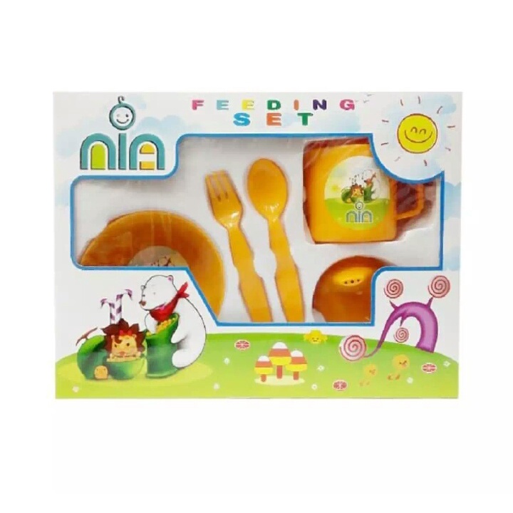 Tempat Makan Bayi Feeding Set Nia Kecil - Peralatan makan Bayi Murah