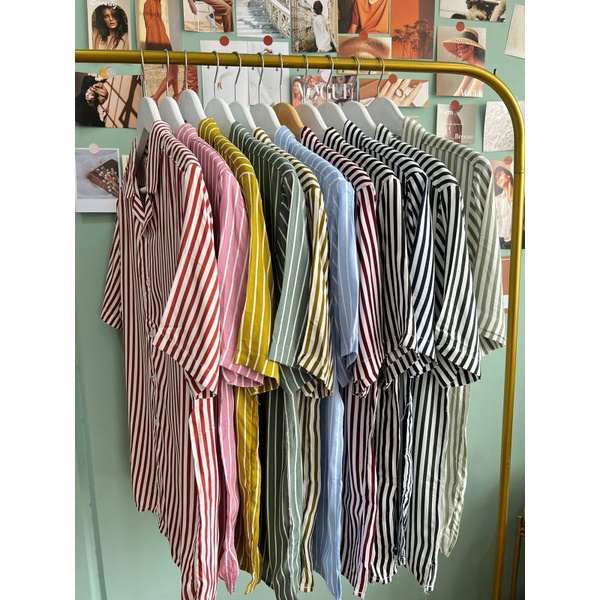 resort striped blouse