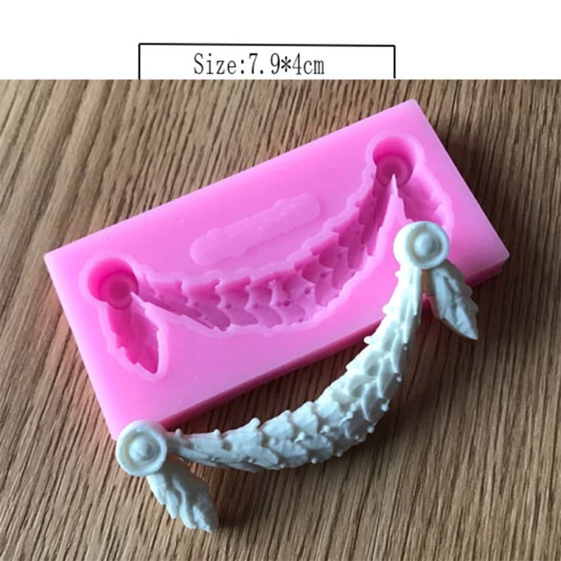 3D Silicon Mold Fondant Cake Decoration - Lace 7,9x4cm