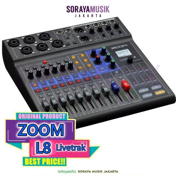 PROMO HARGA MURAH  ZOOM L-8 Livetrak 8 Channel Digital Mixer L8 Audio Interface Mixer