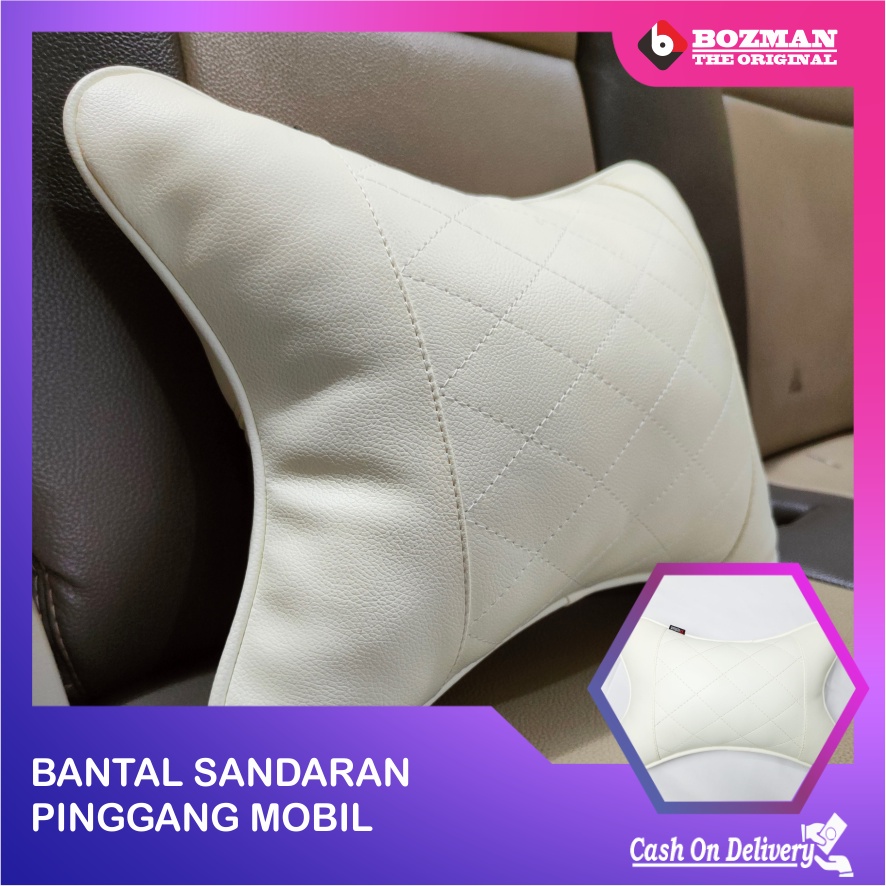 Bantal Pinggang Kulit Sintesis/Headrest Mobil Premium