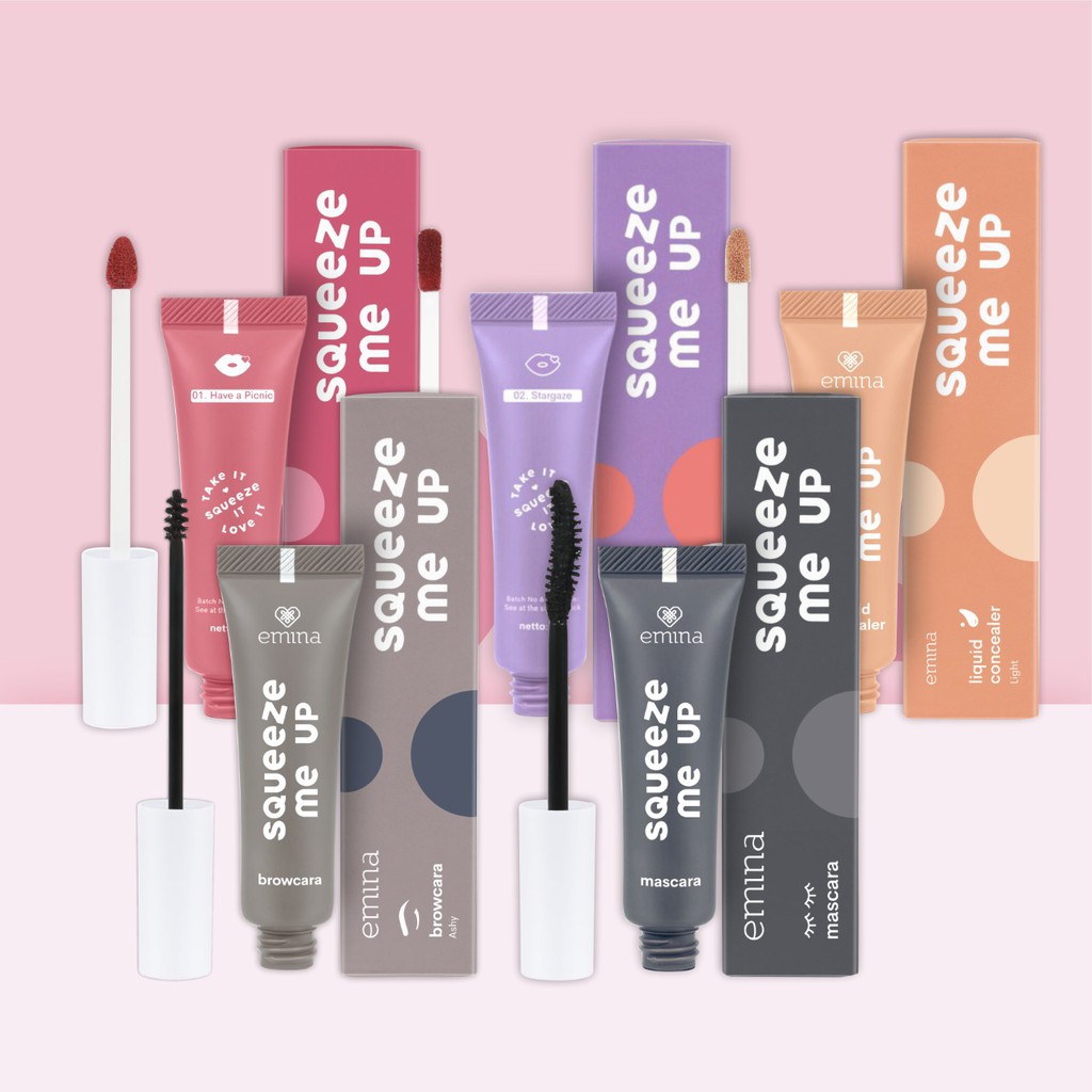 [ SKINHOUSEID ] EMINA SQUEEZE ME UP BROWCARA CONCEALER LIP MATTE | BROWCARA EMINA | CONCEALER | LIP MATTE EMINA | BPOM|