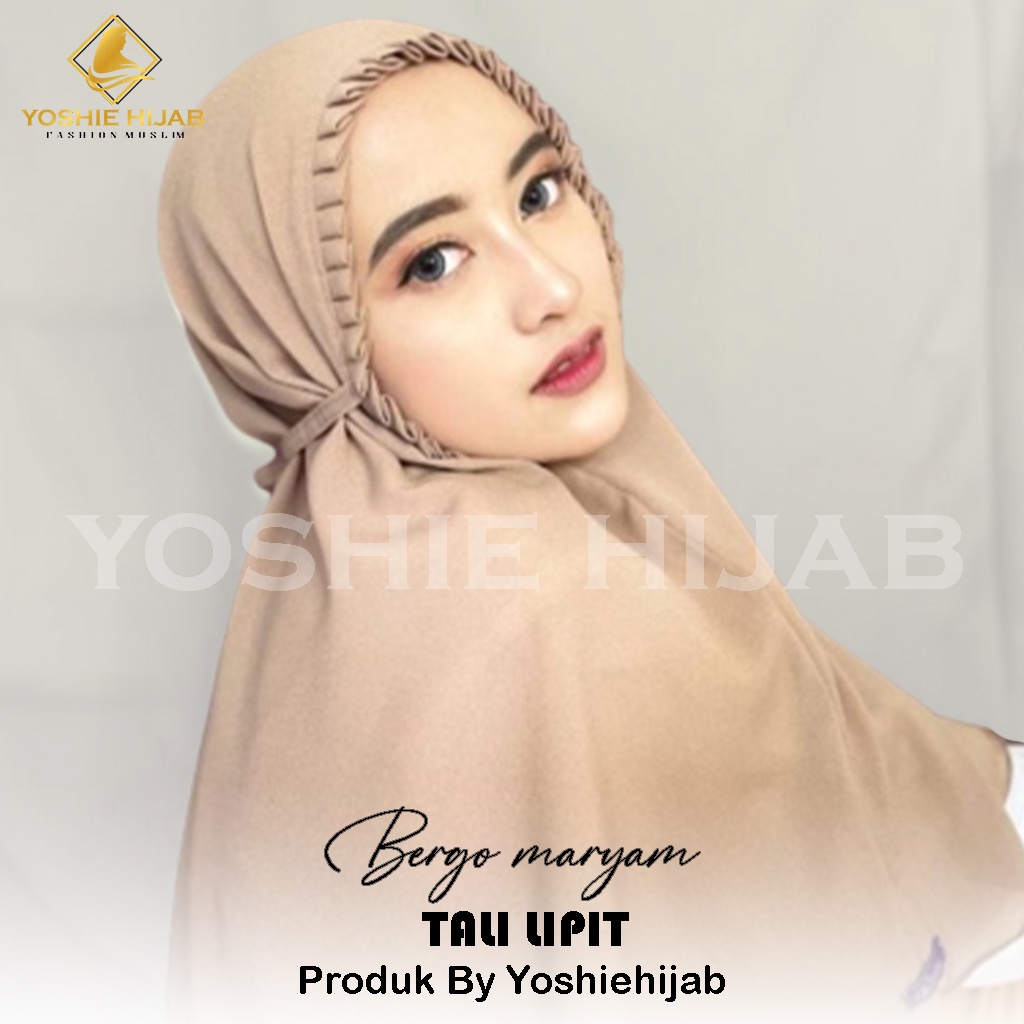 Jilbab Bergo Maryam Gerigi Jilbab Instan Bergo Maryam Lipit