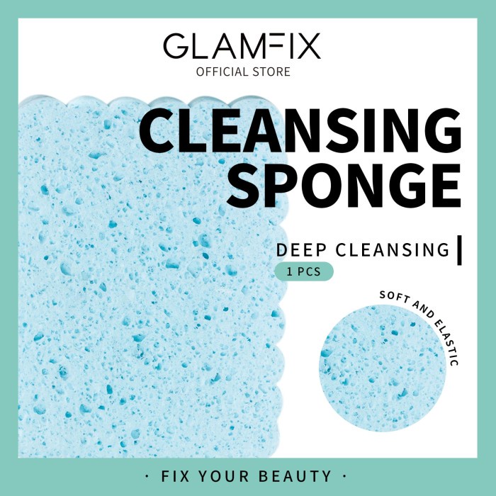 Glam Fix Squared Cellulone Cleansing Sponge - Pink ORIGINAL