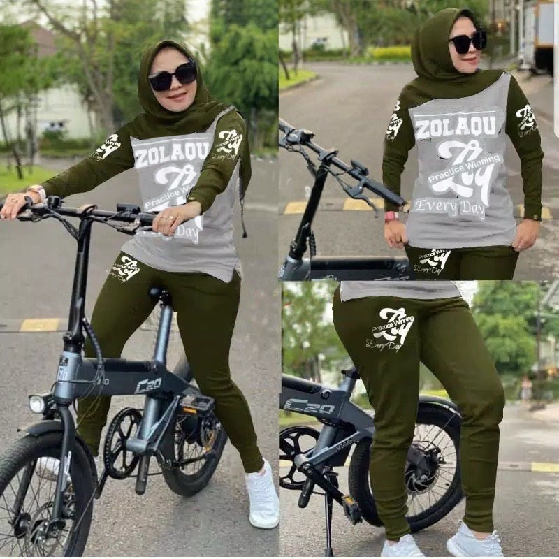 3 UKURAN L XL XXL SET GOWES ZOLAQU VERSI GREY DMR