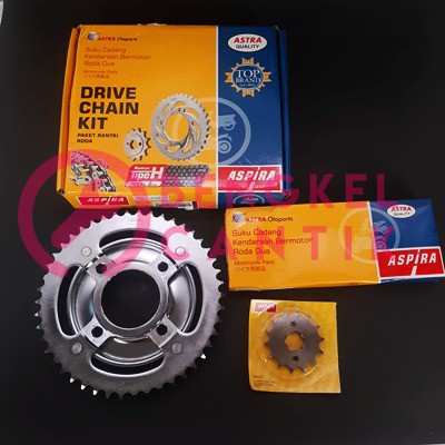 Gear set rantai new megapro verza cb150 cbr150 old sonic fi ORIGINAL ASPIRA
