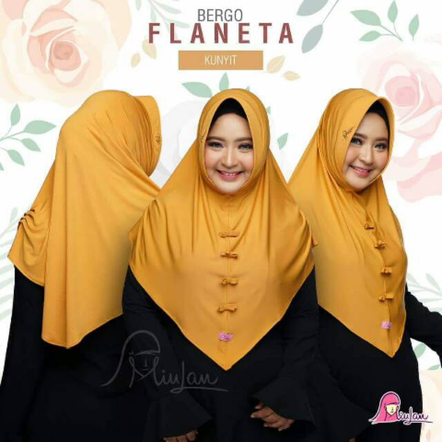 Jilbab Instant Dewasa Kerut Samping Miulan Bergo FLANETA Terbaru