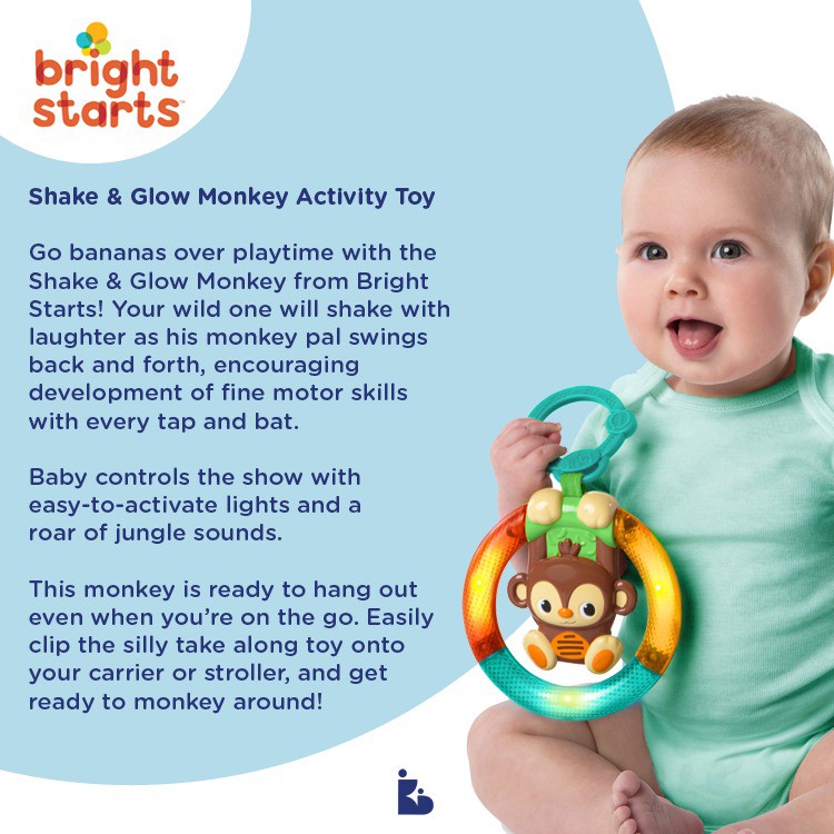 bright starts shake and glow monkey