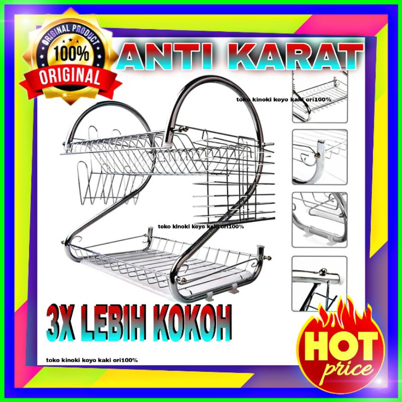 Jual Rak piring stainless rak dapur rak tatakan piring dan gelas anti