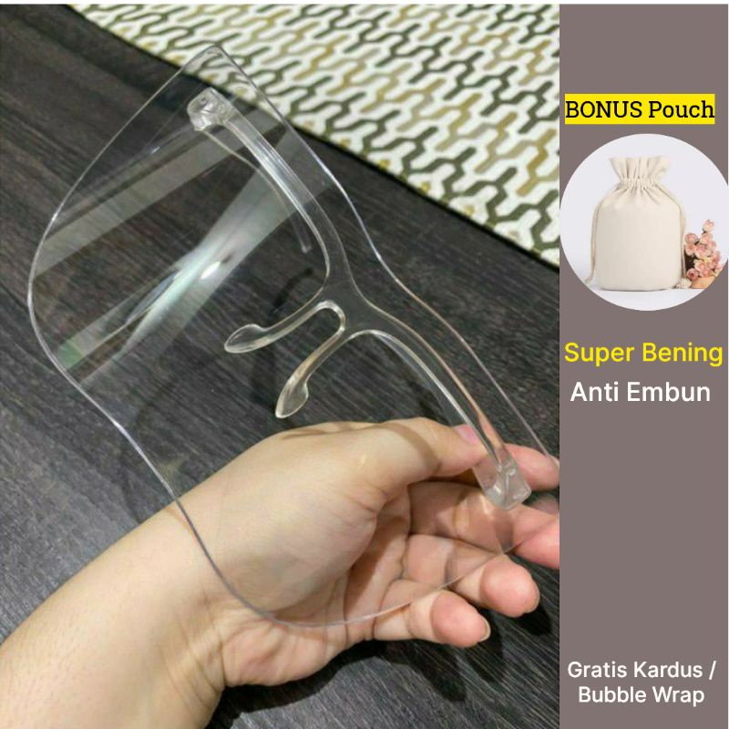 Face Shield Artis Nagita Kacamata Model Setengah Wajah Bahan Akrilik Gaya Korea