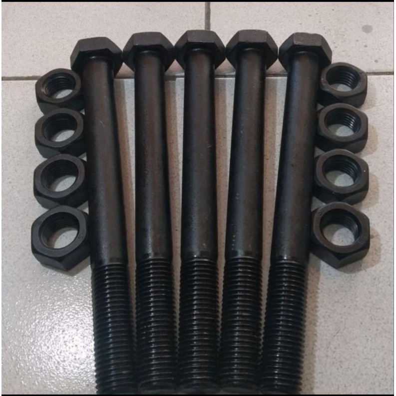 BAUT MUR M16 X 200 PANJANG 20CM HF / BAUT MUR BAJA 8.8 HTB