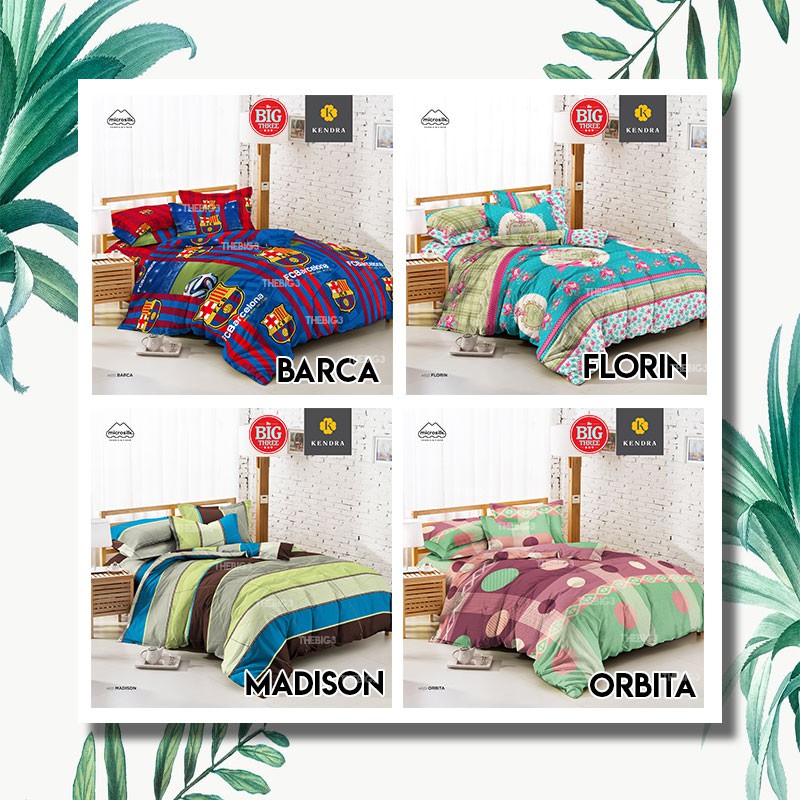 Sprei KENDRA 180x200 / 160X200 FLORIN BARCA ORBITA THALIA MAROKO US ARMY bola - QUEEN 160 180 KING