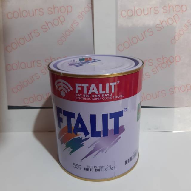 CAT FTALIT KAYU BESI WARNA WHITE DOF/PUTIH DOF KODE 559 ISI 1KG