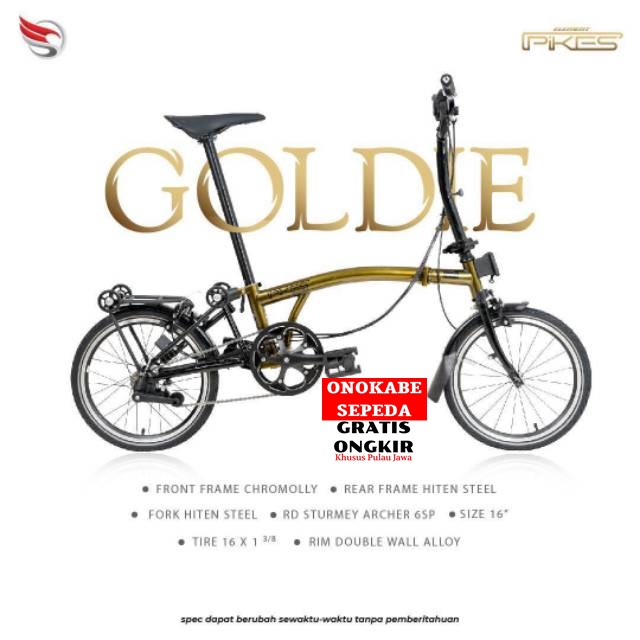 SEPEDA LIPAT 16 ELEMENT PIKES GEN 2 GOLDIE