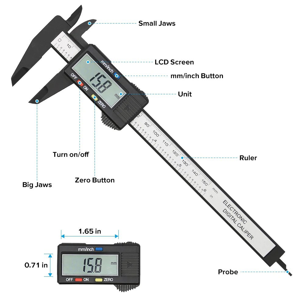 Caliper digital / Sigmat digital / Jangka Sorong Digital Vernier Caliper 6 Inch LCD/Alat Ukur Benda