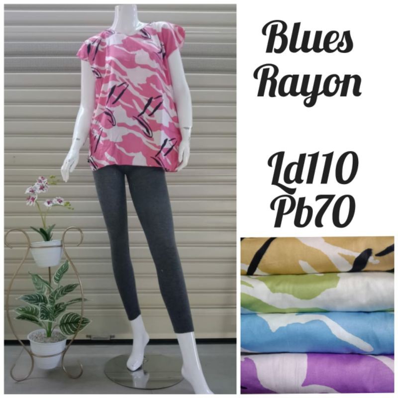 BLOUSE ATASAN MIDI RAYON MOTIF SOLOAN NON CELANA