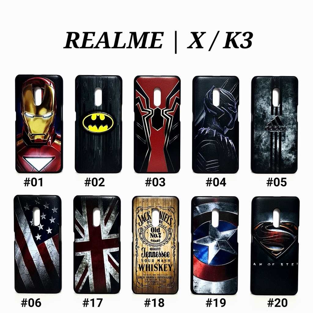 REALME X K3 C1 C2 C3 C11 3 3 PRO 5 5I 5S 5 PRO 6 PRO 6 NARZO | MANCASE HARD CASE BLACK Marvel Super Hero Spiderman