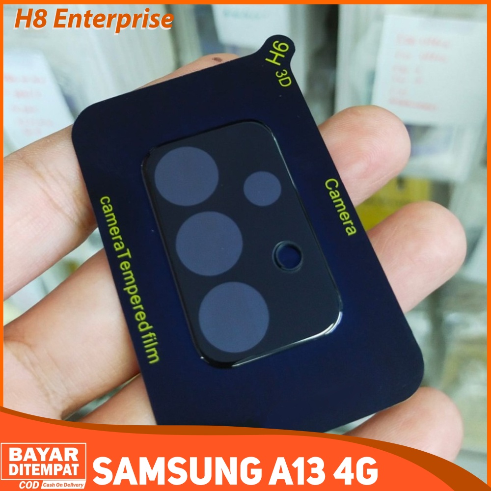 Tempered Glass Camera Full Cover Samsung A13 4G Anti Gores Lensa Pelindung Kamera Full Black