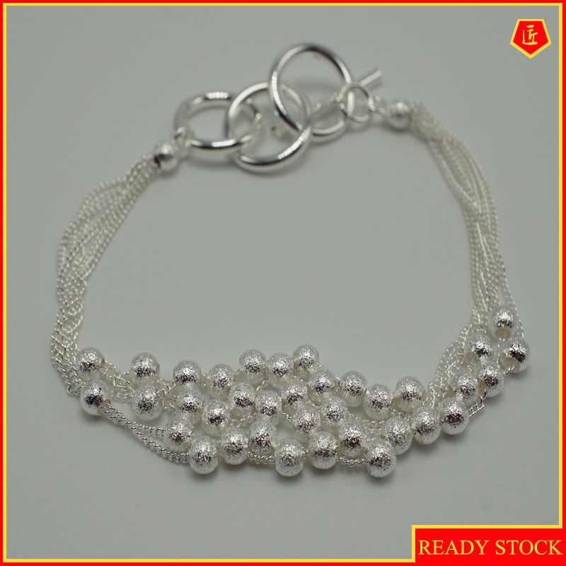 [Ready Stock]Simple Personality Silver Beads Bracelet