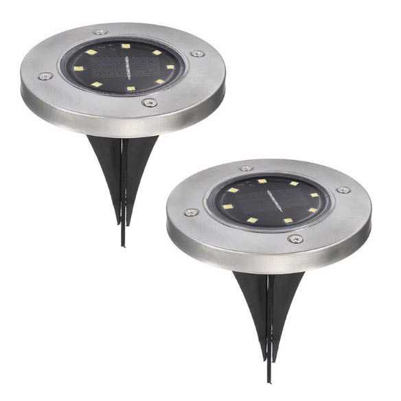 Lampu Taman Tempel 8 LED Waterproof / Lampu Hias Tanam Outdoor