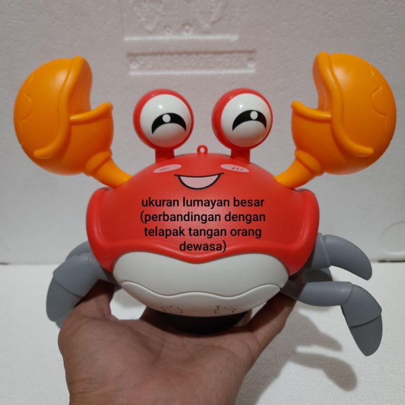 (PROMO) MAINAN ANAK TERBARU CARTOON CRAB ATAU KEPITING JOGET DENGAN SENSOR GERAK DAN BUNYI SUPER KEREENNNN