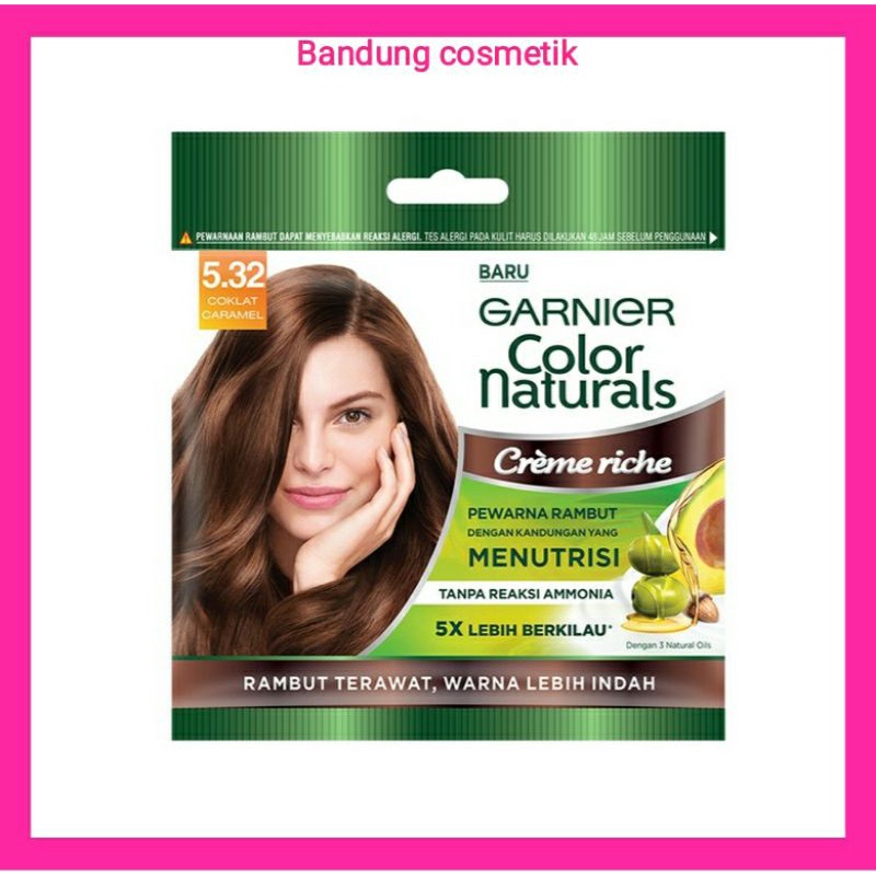 GARNIER COLOR NATURAL CRÈME RICHE 5.32 COKLAT CARAMEL 20mlx20gr SACHET