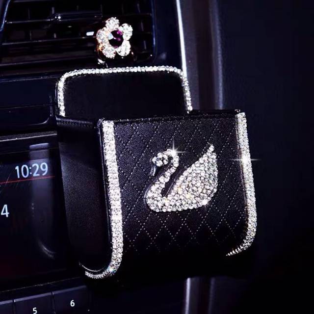 Tempat hp holder pouch hp mahkota bee swan hp holder antungan Dudukan Mobil Tempat Hp Handphone Kaca Mata