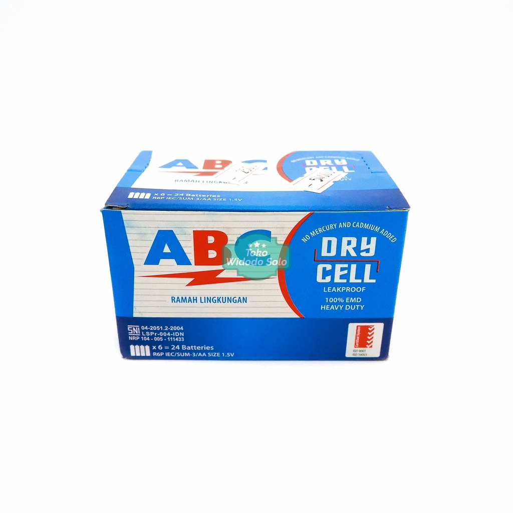 1 BOX (ISI 24) Batu Baterai AA ABC Dry Cell Heavy Duty BOX BIRU