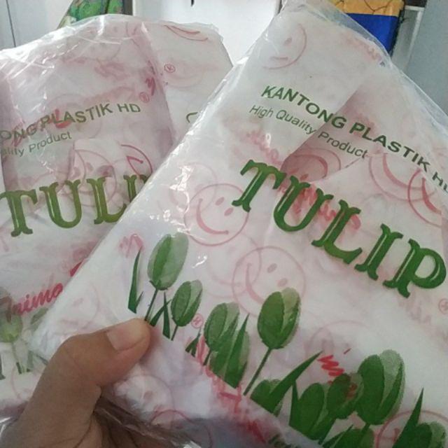 Kantong Tulip 15 / Kresek Tulip 24 / Kantong Kresek Smile / Kantong Tulip Terima Kasih Besar / Kecil