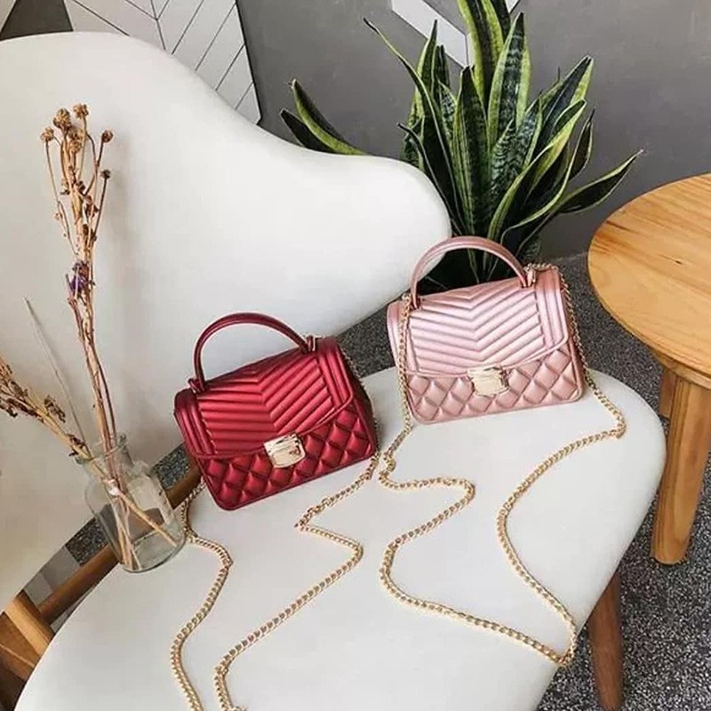 (COD)tas impor wanita selempang tas jelly cantik terbaru batam murah handbag promo slingbag