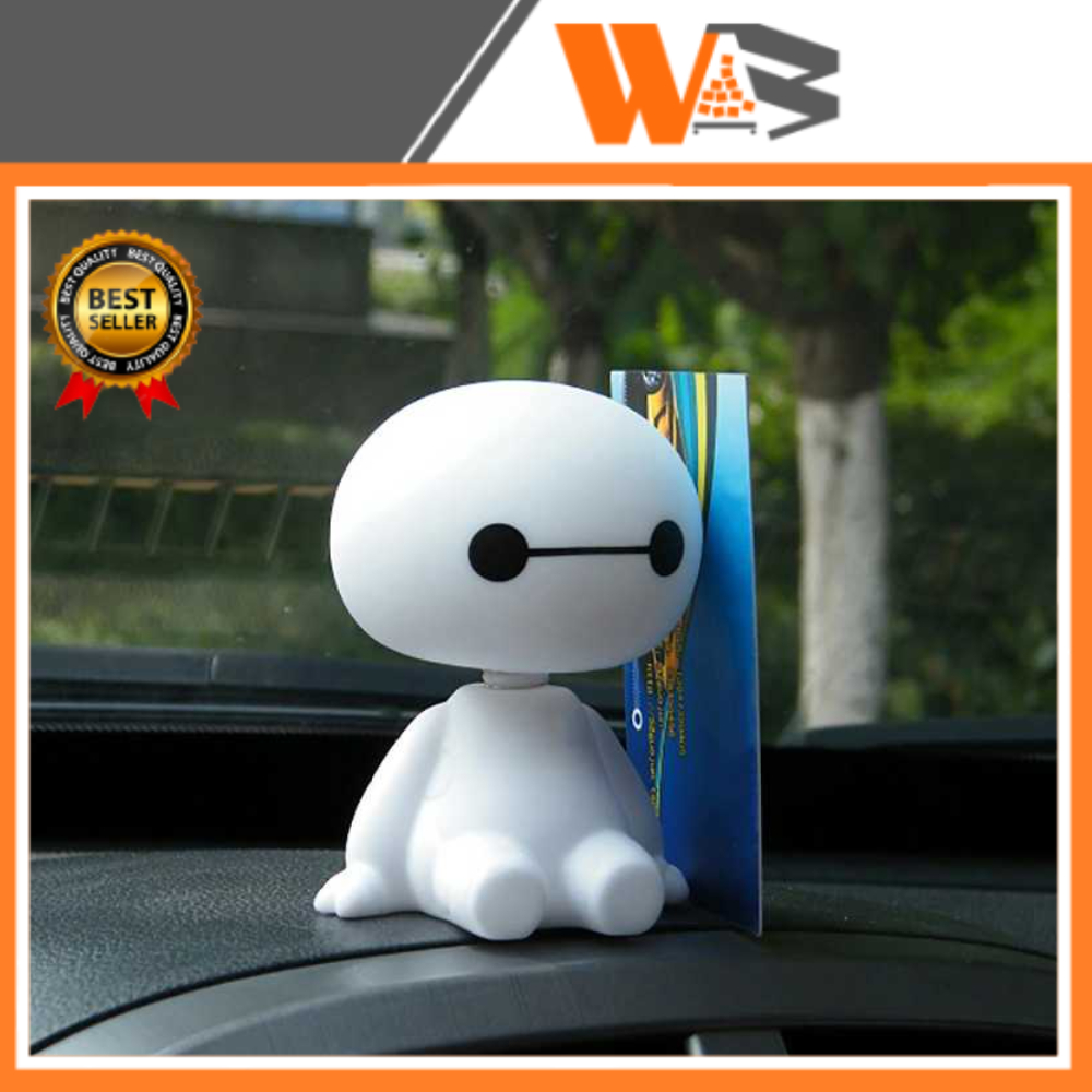 COD Aksesoris Boneka Mobil Baymax / Hiasan Dashboard Mobil / Hiasan Mobil / Baymax Shaking Head Ornament Aksesoris Mobil