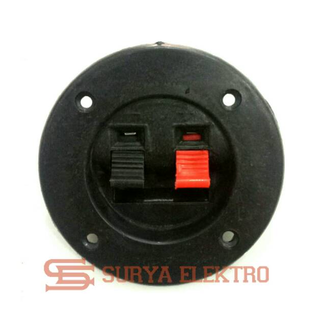 Terminal Speaker Bulat Plastik 2 pin