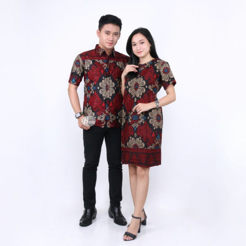 Baju Batik Tunik Pria Wanita Lengan Pendek Batik Pekalongan