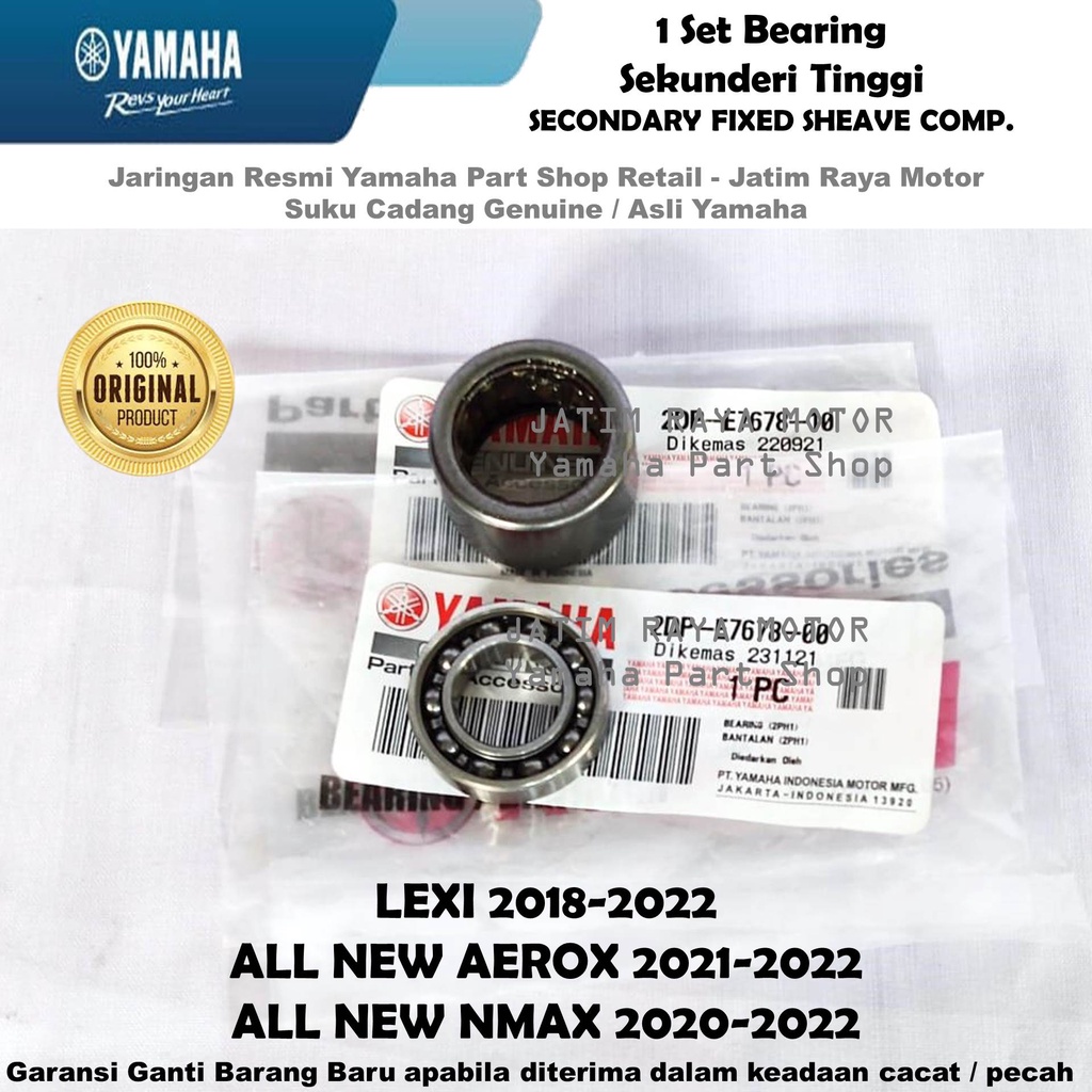 Bearing Laher Bering Sekunderi Tinggi Motor Lexi All New N Max Nmax Aerox Asli Original Yamaha Surab