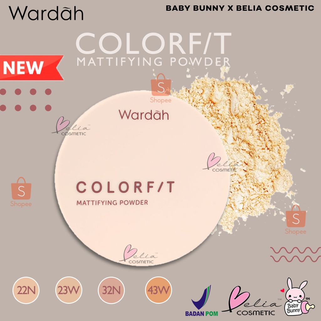 ❤ BELIA ❤ WARDAH Colorfit Mattifying Powder UV A/B Protection 15g | Bedak Tabur Matte