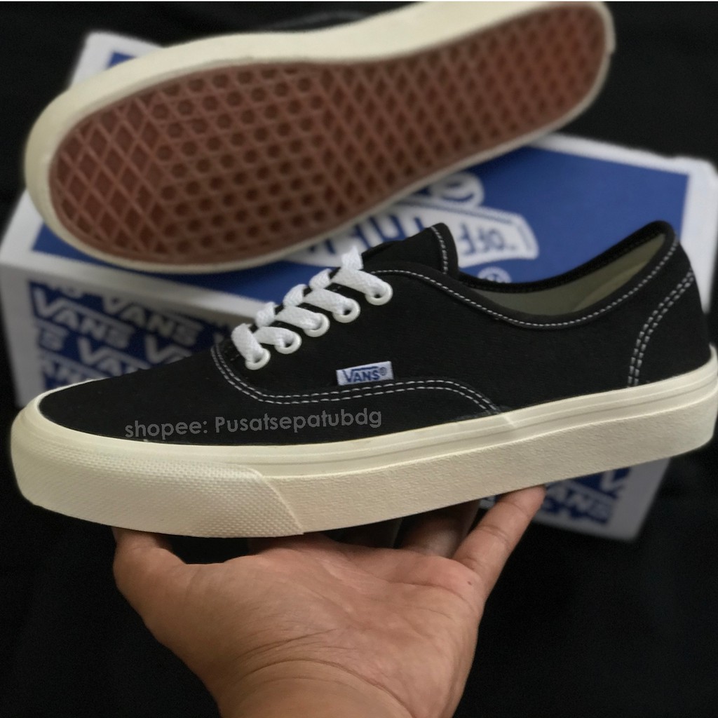 (OBRAL) VANS AUTHENTIC OG LX BLACK WHITE BOX BIRU