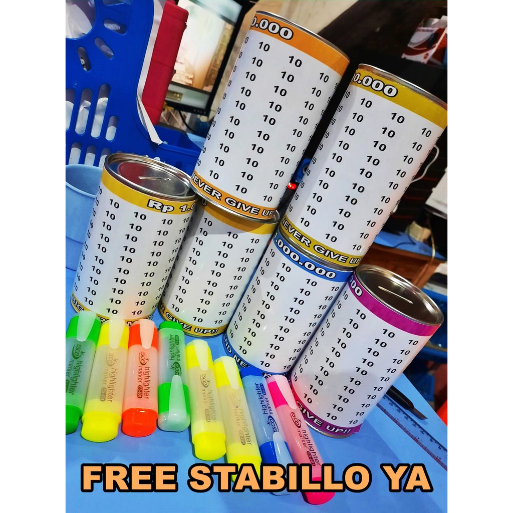 TABUNGAN TARGET CELENGAN TARGET 1 JUTA-2 JUTA FREE STABILO YA BUKAN SPIDOL MURAH VIRAL