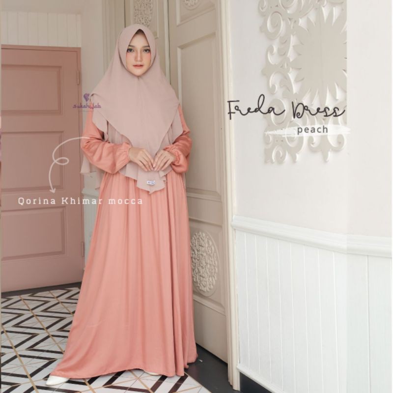 Gamis Polos Katun Rayon Premium Gamis viscos Homedress Size L Ori Sukahijab