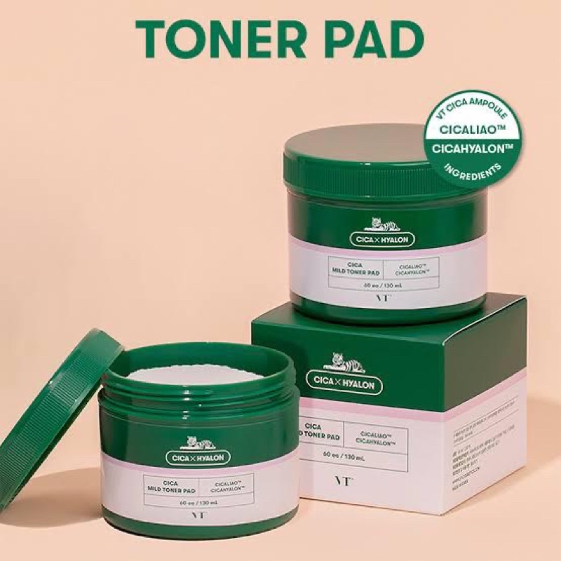 [VT Cosmetics] VT Cica Mild Toner Pad (60ea)