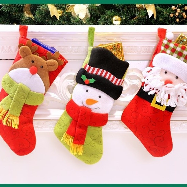 Kaos Kaki Natal Bulu Premium Tebal Christmas Socks Gift Kado Santa GROSIR