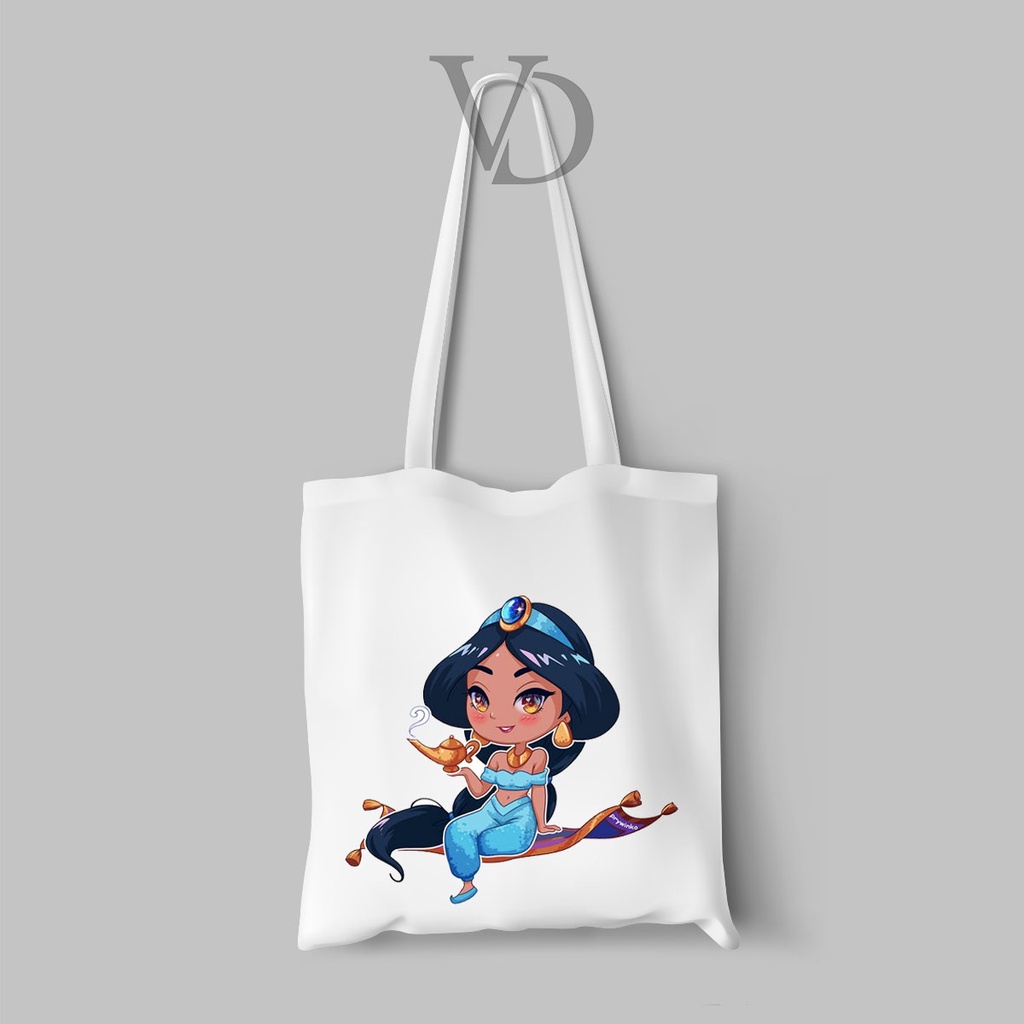 tas kanvas custom / totebag frozen cute / tote bag custom disney / tas princess / frozen bag