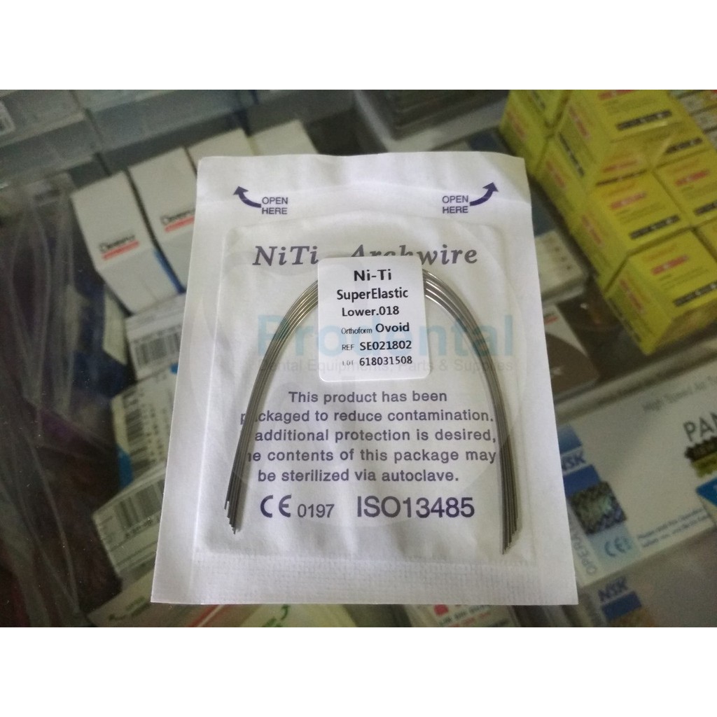 Kawat Gigi Niti / Kawat Behel Lower Ukuran 0.18 (isi 10 pcs)