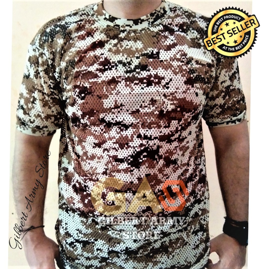 GILBERT ARMY STORE Kaos Loreng Jaring Malvinas Tni  Kaos Pria Army  Daleman loreng  Grosir Murah