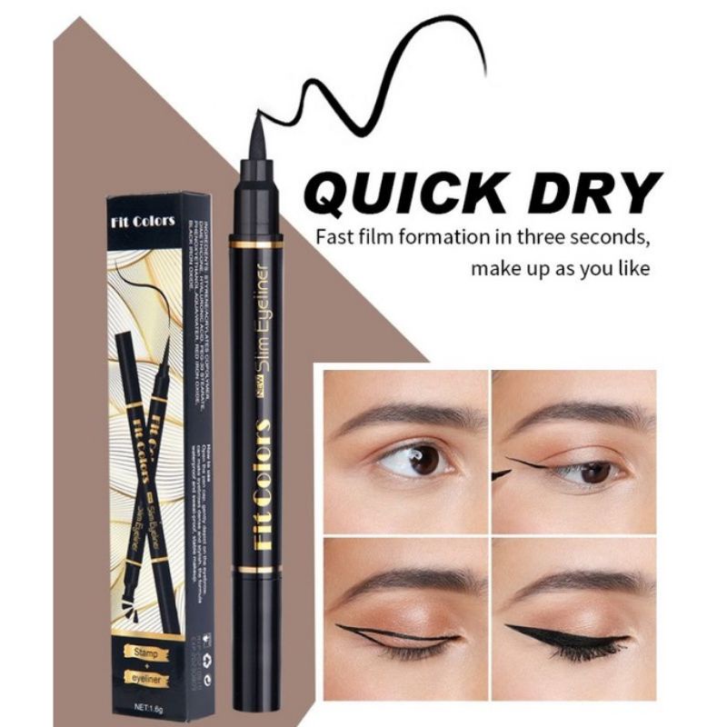 Medan Termurah Double Headed new slin eyeliner small stamp fit colors