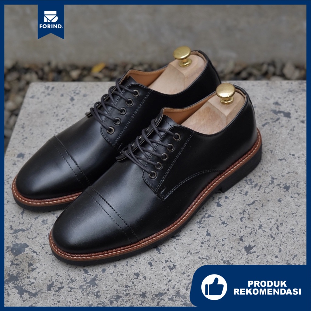 Klasen Black | Sepatu Pantofel Hitam Pria Ori Kerja Cowok Kantor Pantofel Oxford | Oxwalker FORIND