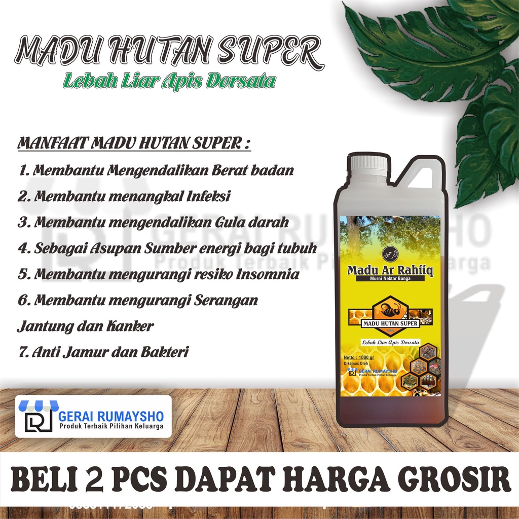 

MADU HUTAN LIAR MADU HUTAN AKASIA MADU HUTAN ORIGINAL 100 ALAMI ORIGINAL TANPA CAMPURAN 1KG