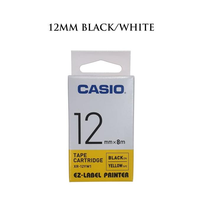 

Buruan serbu] Pita EZ Label Printer Casio 12mm XR-12YW1 Black on Yellow Original