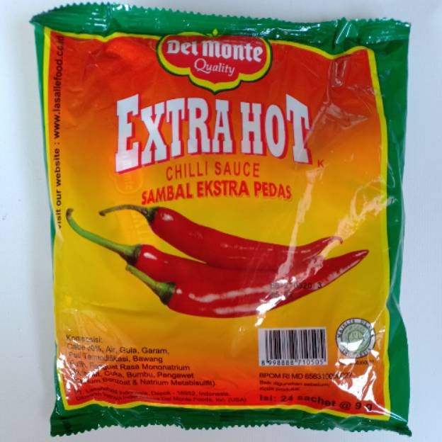 

DelMonte Saus Sambal Extra Pedas sachet isi 24 x 9gr - Del Monte Chilli Extra Hot