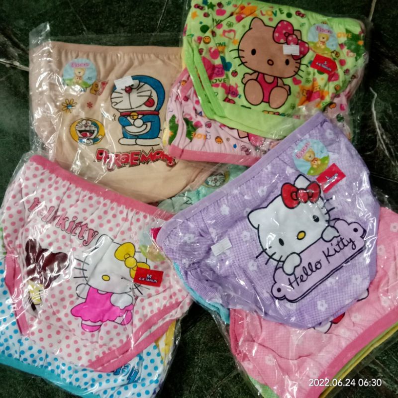 12pcs, Celana Dalam Anak Cewek Essen ceria.